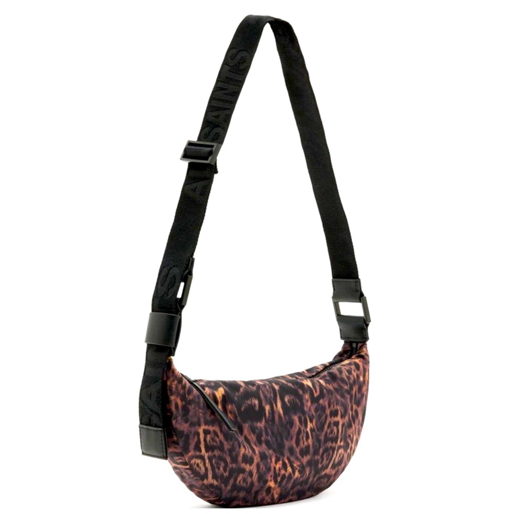 Allsaints Half Moon Leopard crossbody
